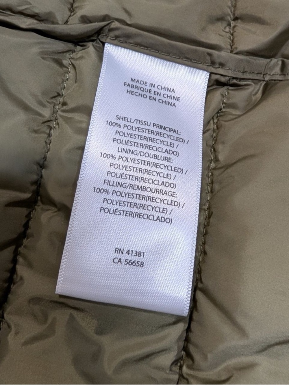 NWT Lauren Ralph Lauren Soft Puffer Hooded Recycled Jacket Olive Packable  Sz M - Picture 15 of 15